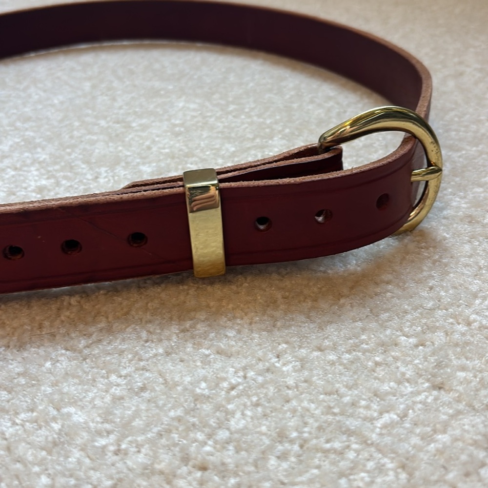 Classic Brown Leather Belt - Picture 3 of 3